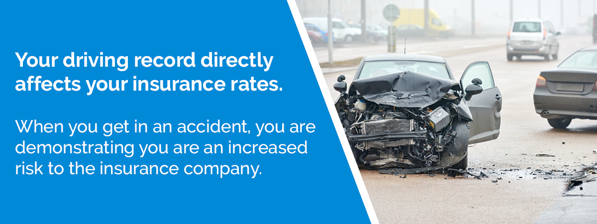 Your driving record directly affects your insurance rates.
