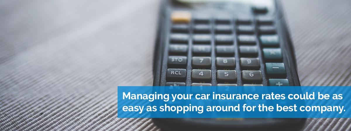 Shopping around for car insurance can lower your rates.
